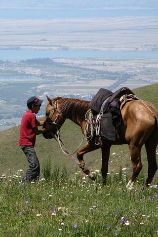 Boy with Horse, Karakol, Kyrgyzstan